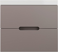 Style Line Тумба под раковину Матис 70 подвесная тауп темный